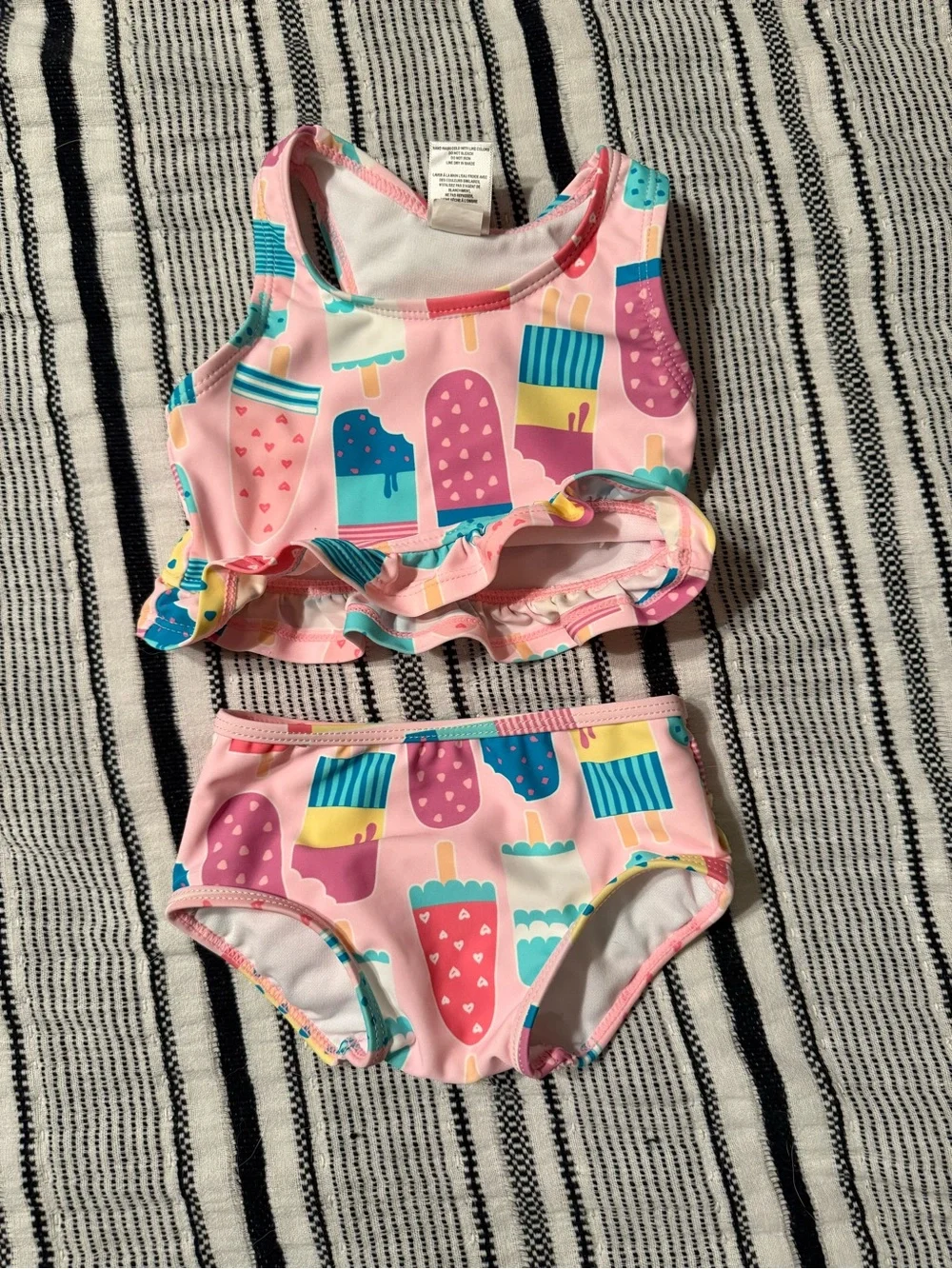 Ruffle Butts Pink Popsicle Ruffle Tankini